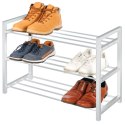 Półka na buty metalowa trzypoziomowa BIAŁA stojak regał organizer BRUNBESTE BB-3541