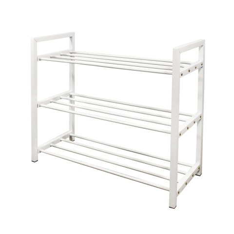 Półka na buty metalowa trzypoziomowa BIAŁA stojak regał organizer BRUNBESTE BB-3541