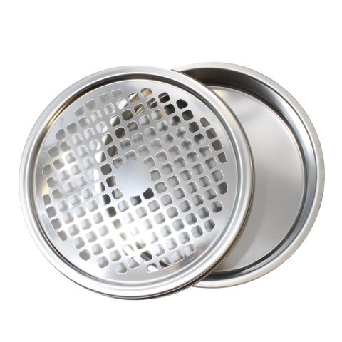 Popielnica z koszem na śmieci stojąca zewnętrzna KOSZ srebrna 17L BRUNBESTE BB-4454