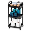 Regał na kółkach czarny 3-poziomowy 30x21x61cm VILDE 568112