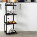 Regał na kółkach czarny 4-poziomowy 30x21x86cm VILDE 568113