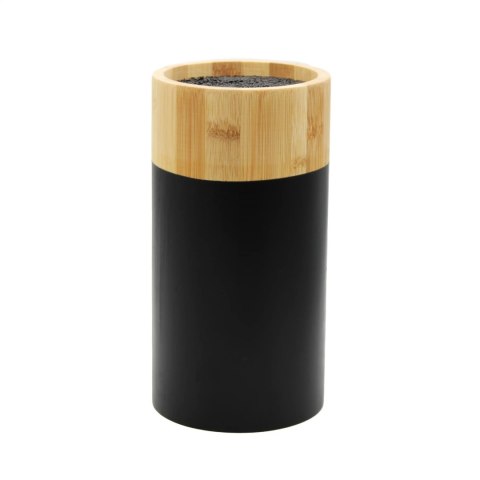 Stojak na noże bambusowy blok do noży pojemnik organizer czarny BRUNBESTE BB-3774