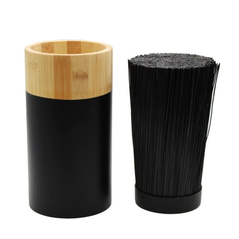 Stojak na noże bambusowy blok do noży pojemnik organizer czarny BRUNBESTE BB-3774