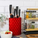 Stojak na noże kuchenne blok do noży pojemnik organizer czerwony BRUNBESTE BB-3767