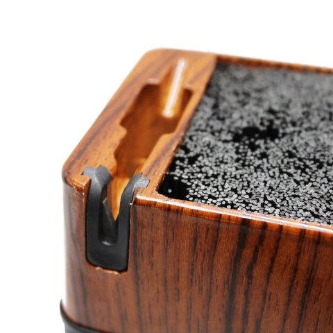 Stojak na noże kuchenne z ostrzałką do noży organizer blok czarny BRUNBESTE BB-3765