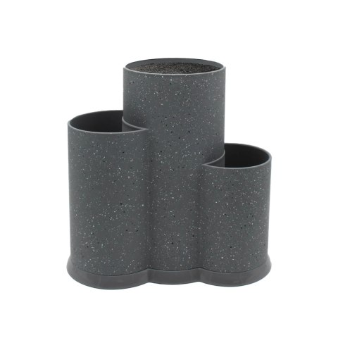 Stojak na noże przybory kuchenne potrójny uniwersalny szary BRUNBESTE BB-1778