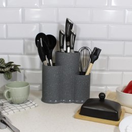 Stojak na noże przybory kuchenne potrójny uniwersalny szary BRUNBESTE BB-1778