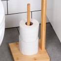 Stojak na papier toaletowy do łazienki drewniany 70cm VILDE 567039