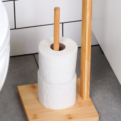 Stojak na papier toaletowy do łazienki drewniany 70cm VILDE 567039