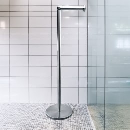 Stojak na papier toaletowy uchwyt do łazienki łazienkowy srebrny BRUNBESTE BB-3924