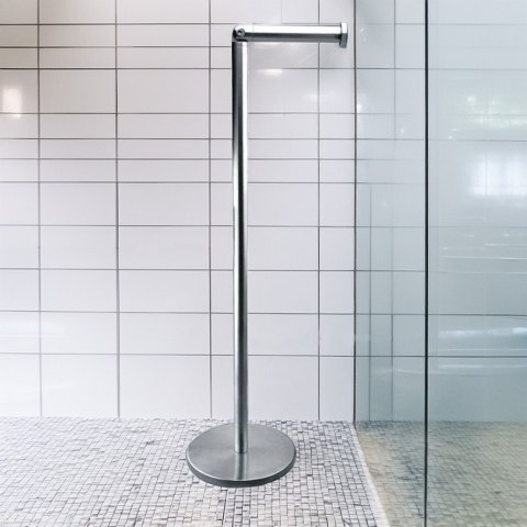 Stojak na papier toaletowy uchwyt do łazienki łazienkowy srebrny BRUNBESTE BB-3924