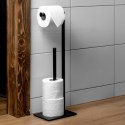 Stojak na papier toaletowy uchwyt do papieru toaletowego czarny BRUNBESTE BB-3432