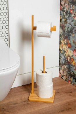 Stojak na papier toaletowy uchwyt wieszak do łazienki bambusowy brązowy BRUNBESTE BB-2559