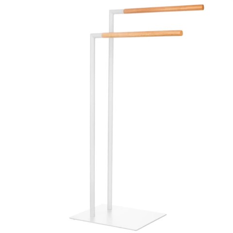 Stojak na ręczniki łazienkowe wieszak uchwyt do łazienki biały BRUNBESTE BB-1108