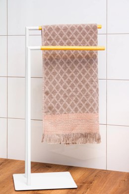 Stojak na ręczniki łazienkowe wieszak uchwyt do łazienki biały BRUNBESTE BB-1108