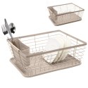 Suszarka do naczyń stojąca ociekacz 37x30.5x15cm metalowa beżowa BRUNBESTE BB-4028