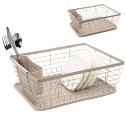 Suszarka do naczyń stojąca ociekacz 37x30.5x15cm metalowa beżowa BRUNBESTE BB-4028