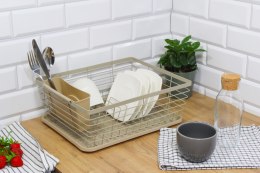 Suszarka do naczyń stojąca ociekacz 37x30.5x15cm metalowa beżowa BRUNBESTE BB-4028