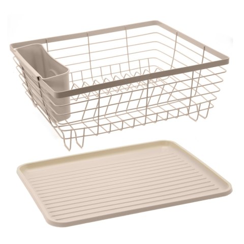 Suszarka do naczyń stojąca ociekacz 37x30.5x15cm metalowa beżowa BRUNBESTE BB-4028
