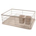 Suszarka do naczyń stojąca ociekacz 43x32x16cm metalowa beżowa BRUNBESTE BB-4026