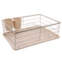 Suszarka do naczyń stojąca ociekacz 43x32x16cm metalowa beżowa BRUNBESTE BB-4026