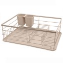 Suszarka do naczyń stojąca ociekacz 43x32x16cm metalowa beżowa BRUNBESTE BB-4026