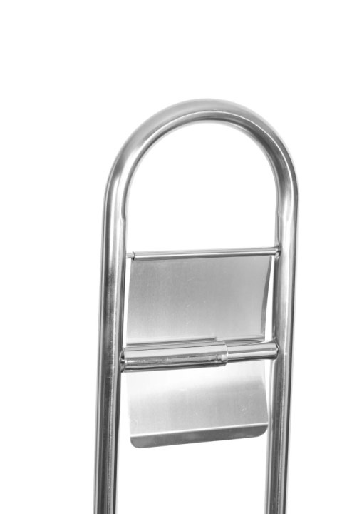 Szczotka do WC i stojak uchwyt na papier toaletowy 2W1 srebrny połysk BRUNBESTE BB-1100