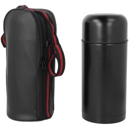Termos obiadowy na obiad zupę żywność 1000ml z pokrowcem czarny BRUNBESTE BB-1060