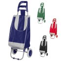 Wózek na zakupy na kółkach składany z dodatkową kieszenią koszyk BRUNBESTE BB-2080