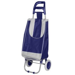 Wózek na zakupy na kółkach składany z dodatkową kieszenią koszyk BRUNBESTE BB-2080