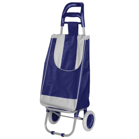 Wózek na zakupy na kółkach składany z dodatkową kieszenią koszyk BRUNBESTE BB-2080