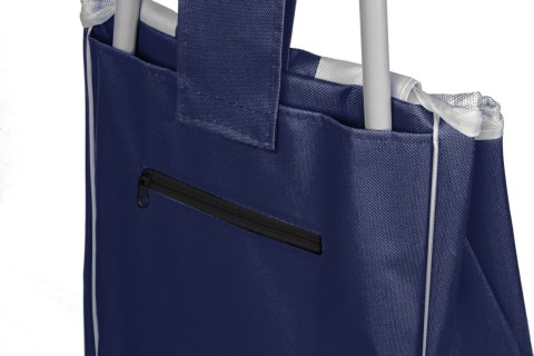 Wózek na zakupy na kółkach składany z dodatkową kieszenią koszyk BRUNBESTE BB-2080