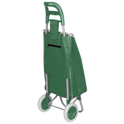 Wózek na zakupy na kółkach składany z dodatkową kieszenią koszyk BRUNBESTE BB-2080