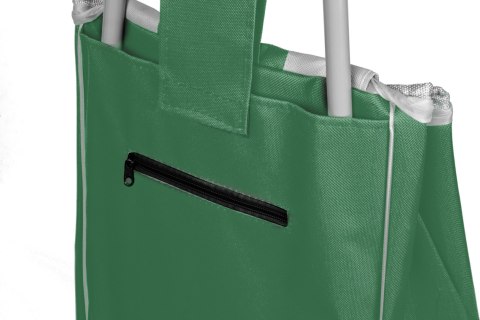 Wózek na zakupy na kółkach składany z dodatkową kieszenią koszyk BRUNBESTE BB-2080