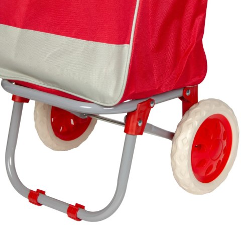 Wózek na zakupy na kółkach składany z dodatkową kieszenią koszyk BRUNBESTE BB-2080