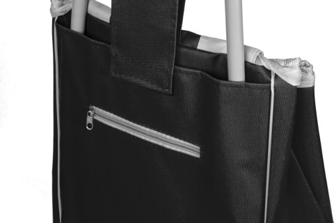 Wózek na zakupy na kółkach składany z dodatkową kieszenią koszyk BRUNBESTE BB-2080