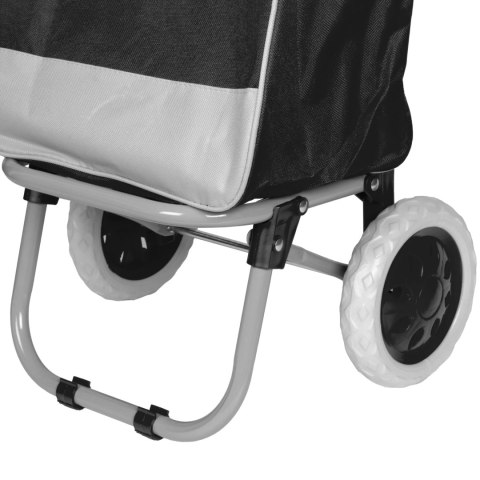 Wózek na zakupy na kółkach składany z dodatkową kieszenią koszyk BRUNBESTE BB-2080