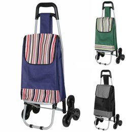 Wózek na zakupy na kółkach składany z dodatkową kieszenią torba BRUNBESTE BB-2060