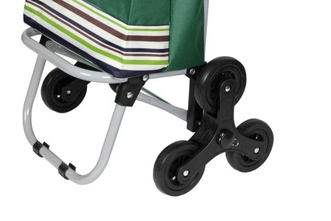 Wózek na zakupy na kółkach składany z dodatkową kieszenią torba BRUNBESTE BB-2060