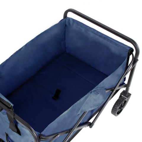Wózek transportowy ogrodowy plażowy na zakupy na kółkach składany granatowy BRUNBESTE BB-2044