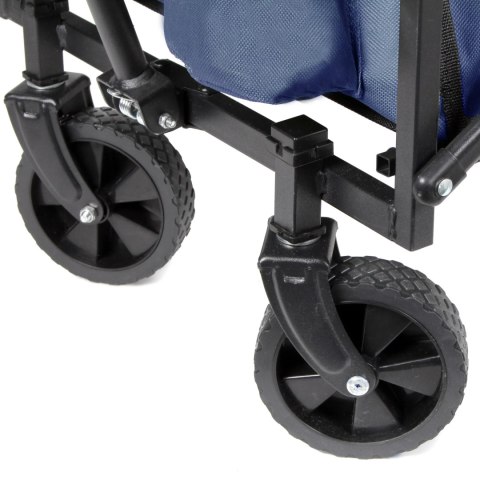 Wózek transportowy ogrodowy plażowy na zakupy na kółkach składany granatowy BRUNBESTE BB-2044