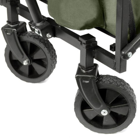 Wózek transportowy ogrodowy plażowy na zakupy na kółkach składany zielony BRUNBESTE BB-2043