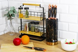 Zestaw noży kuchennych w bloku noże kuchenne komplet 6-ele BRUNBESTE BB-3796