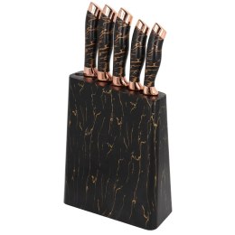 Zestaw noży kuchennych w bloku noże kuchenne komplet 6-ele BRUNBESTE BB-3798