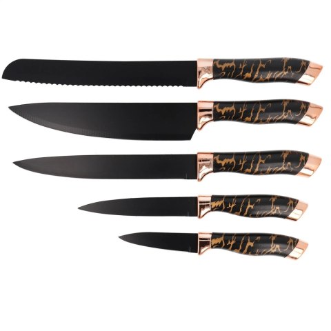 Zestaw noży kuchennych w bloku noże kuchenne komplet 6-ele BRUNBESTE BB-3798