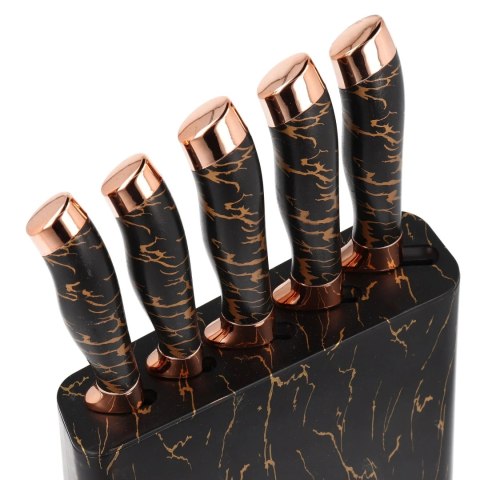 Zestaw noży kuchennych w bloku noże kuchenne komplet 6-ele BRUNBESTE BB-3798