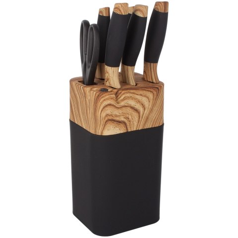 Zestaw noży kuchennych w bloku noże kuchenne komplet 7-ele BRUNBESTE BB-3775