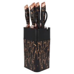Zestaw noży kuchennych w bloku noże kuchenne komplet 7-ele BRUNBESTE BB-3797