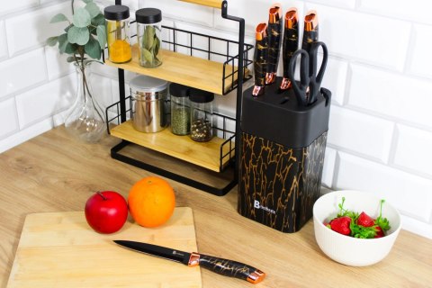 Zestaw noży kuchennych w bloku noże kuchenne komplet 7-ele BRUNBESTE BB-3797