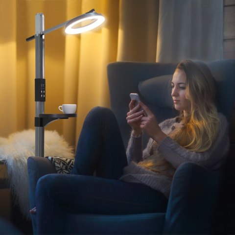 Lampa podłogowa stojąca do sypialni pokoju LED regulacja jasności dotykowa TIROSS TS-2269